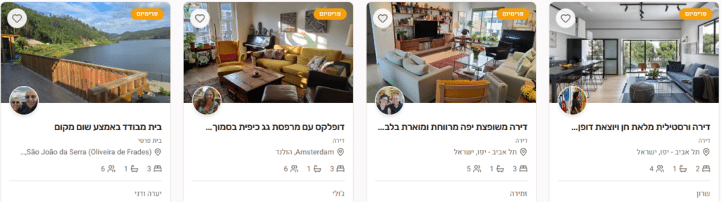 בתים אמיתיים של חברי הקהילה (צילום מסך מתוך אתר סוואפלי)